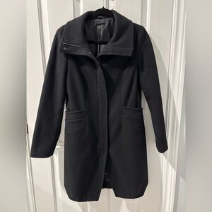 *Clearance* Sisley Women's Classic Black Wool Peacoat Trench Coat Fits S/M